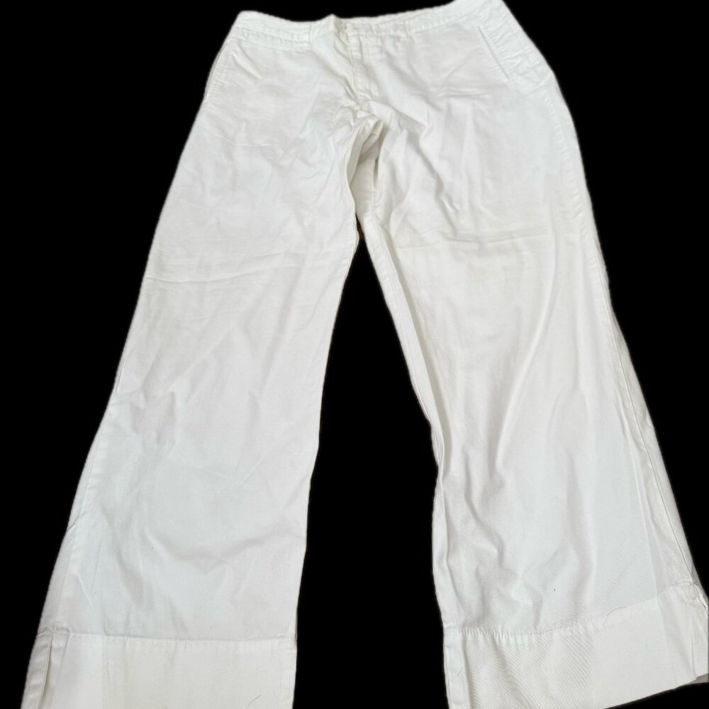 Ralph Lauren Women's White Wide Leg Cargo Pants - Size 8- Excellent Condition!